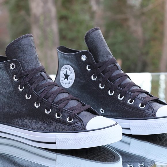 Converse Chuck Taylor All Star Tumbled Leather High Men’s Size 10 - Picture 11 of 13